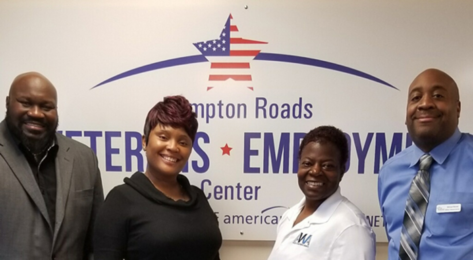 AVWA co-founders and board members supporting local Veteran employment center.